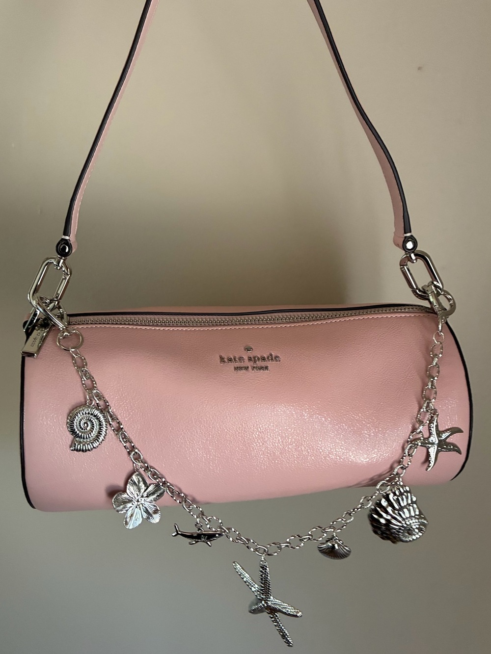 Silver chain sea charm bag chain